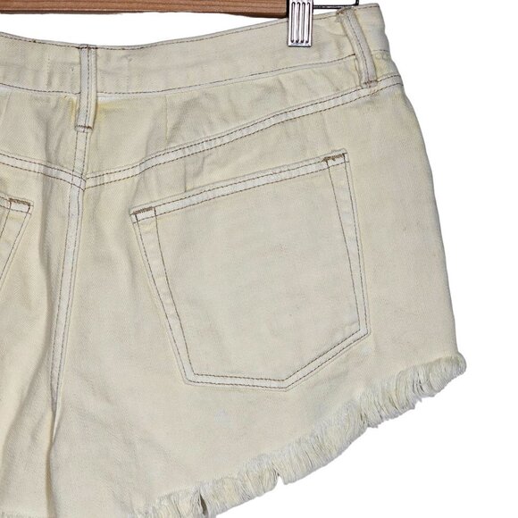 Free People High Rise Distressed Denim Shorts 'Loving Good Vibration  Women 30 - Picture 9 of 16